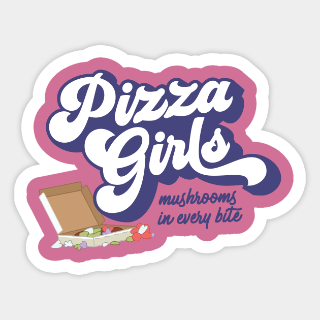 Pizza Girls Sticker by Cat Bone Design